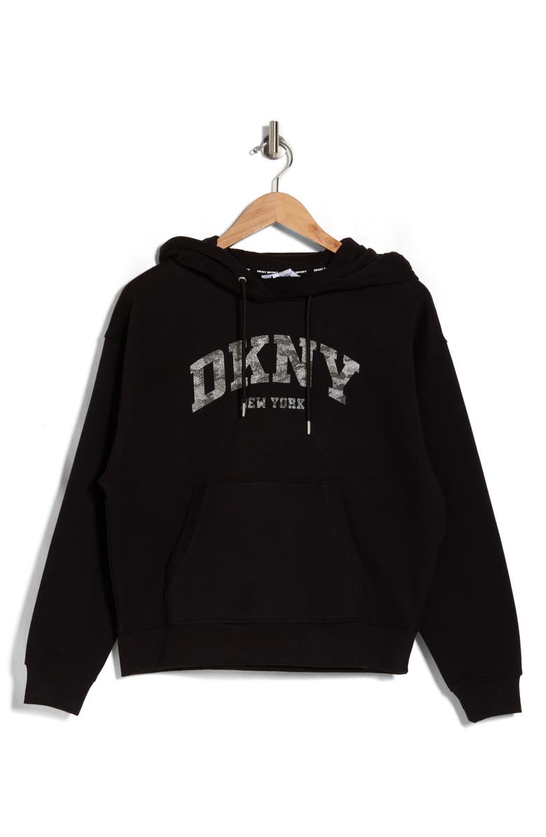 DKNY Varsity Camo Logo Hoodie, Alternate, color,