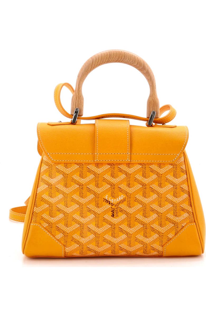 Pre-Owned Goyard Saigon Top Handle Bag Coated Canvas with Leather Mini, Alternate, color, Yellow