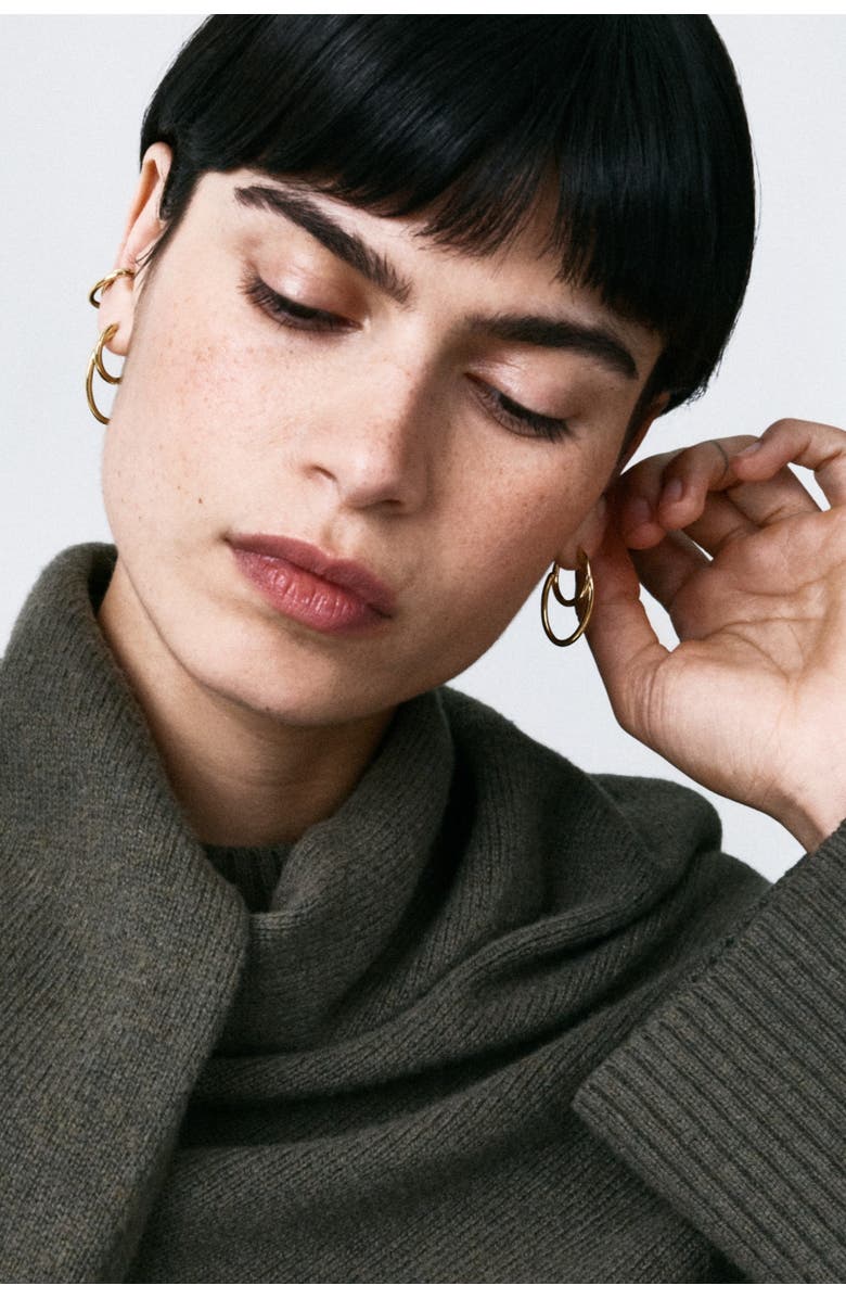 Otiumberg 14kt Gold Vermeil Loom Ear Cuff, Alternate, color, Yellow Toned Gold