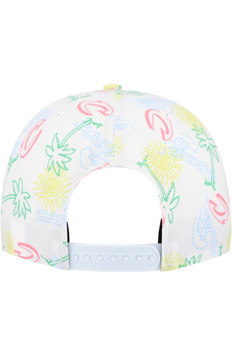 New Era Men's New Era White Cleveland Cavaliers Palm Trees and Waves Golfer Adjustable Hat, Alternate, color, White