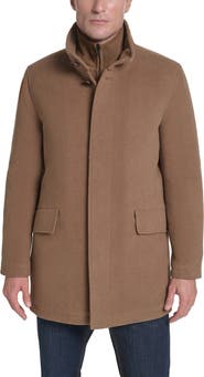 Cole Haan Shirt Collar Wool Blend Top Coat