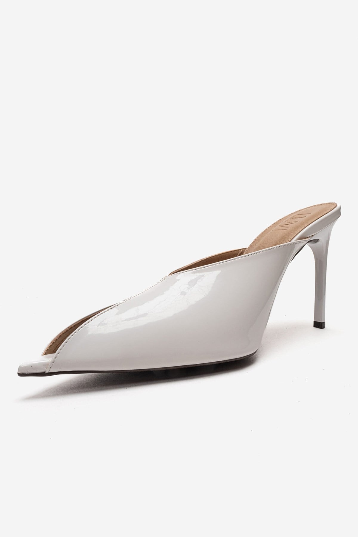 Mirena Stiletto Mule, Alternate, color, White