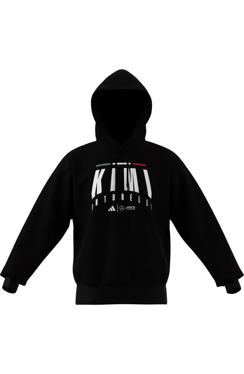 adidas Men's adidas Kimi Antonelli Black Mercedes-AMG Petronas F1 Team Driver Wear Pullover Hoodie, Alternate, color,