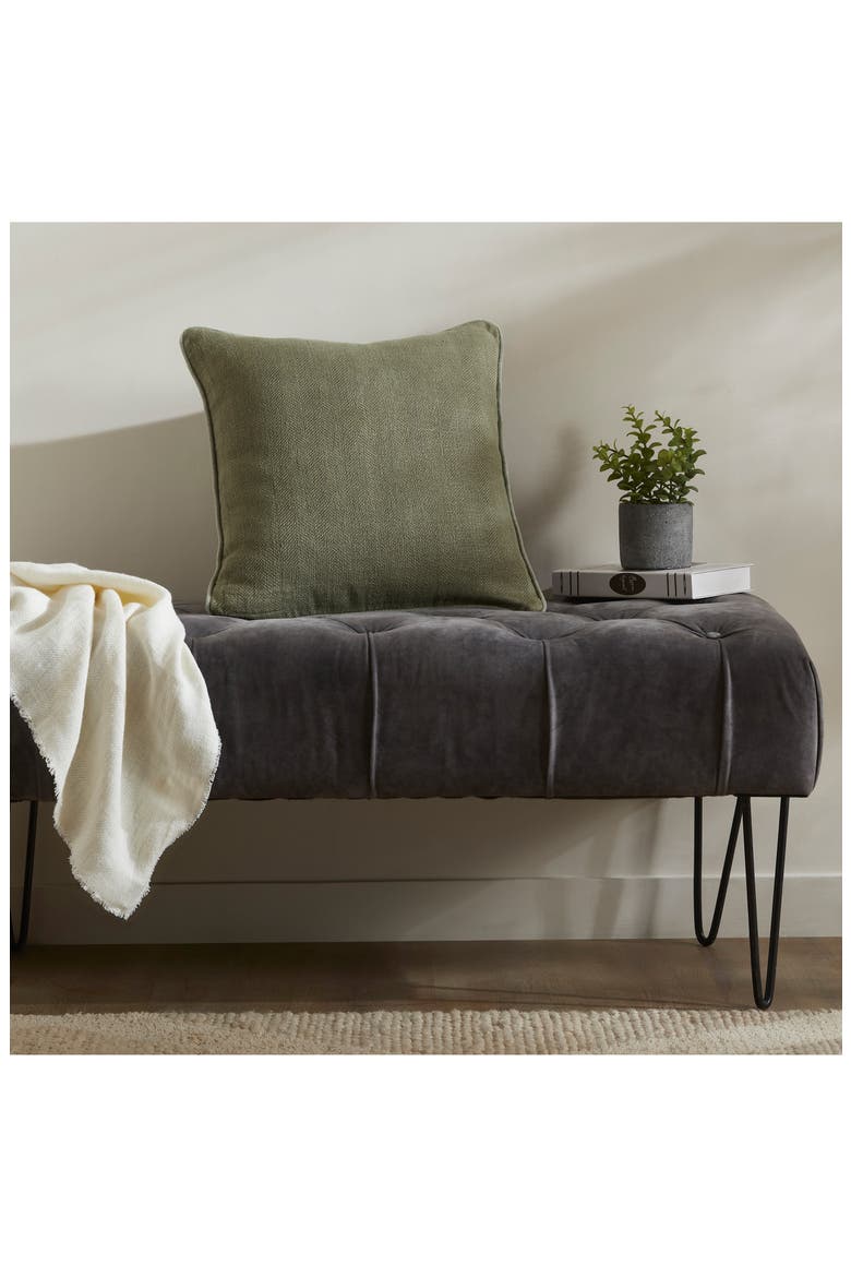Provence Indoor Accent Pillow, Alternate, color, DARK GREEN