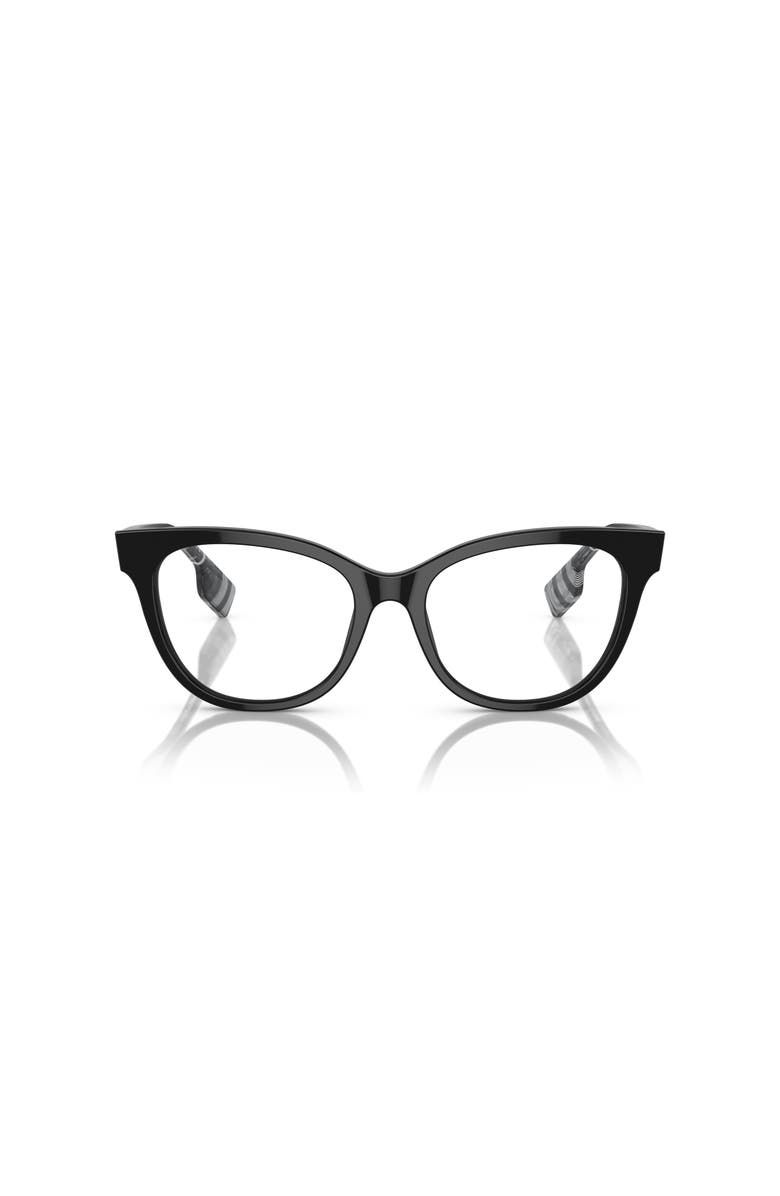 Burberry 53mm Cat Eye optical glasses, Alternate, color, Black