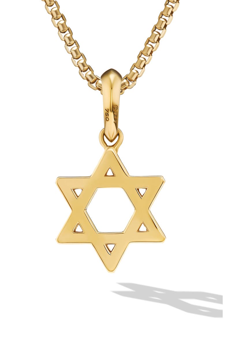 Star of David Pendant in 18K Yellow Gold, Alternate, color, 18K GOLD