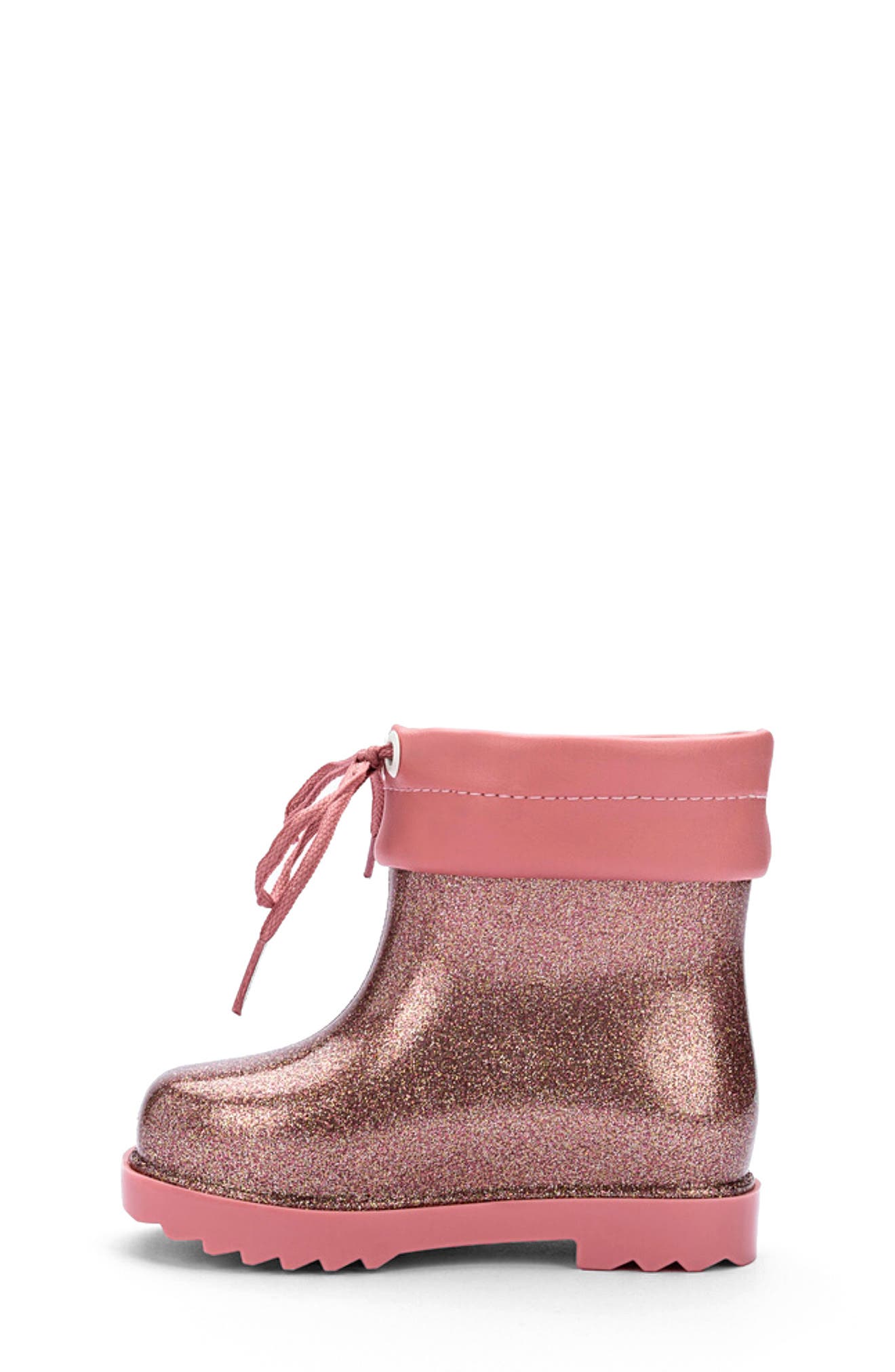 Glitter Water Resistant Rain Bootie, Alternate, color, PINK RAIN