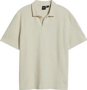 BOSS Pye Textured Johnny Collar Polo