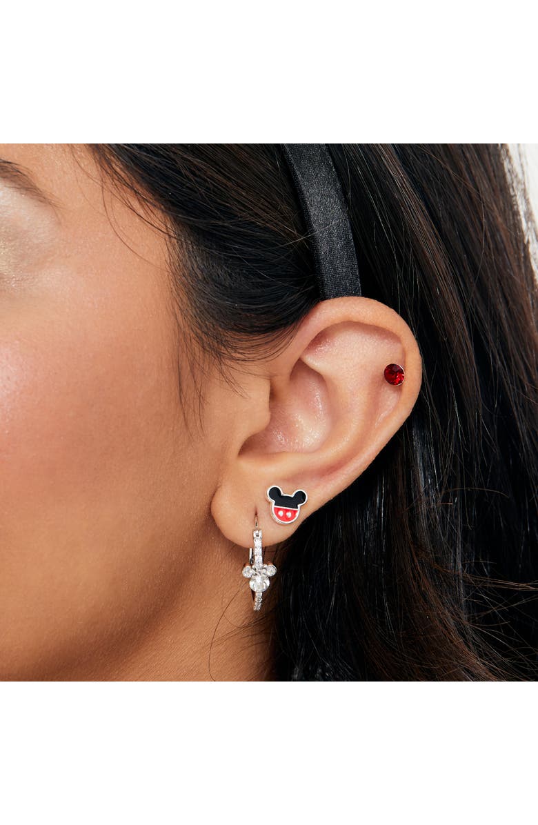 Disney Mickey Mouse Sterling Silver Hoop Earrings, Alternate, color, 