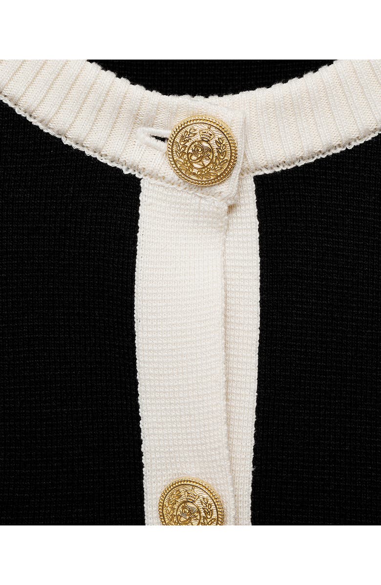 MANGO Trim Sweater Jacket, Alternate, color, 