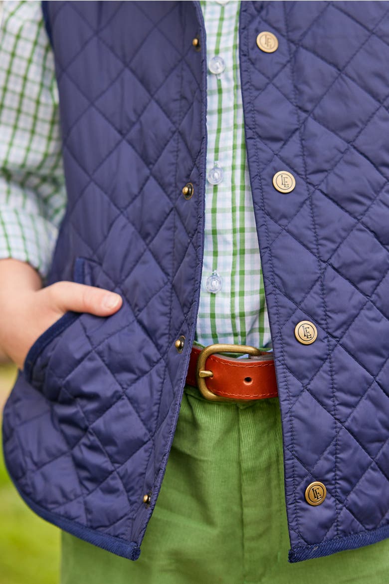 Kids' Classic Quilted Vest, Alternate, color, Navy