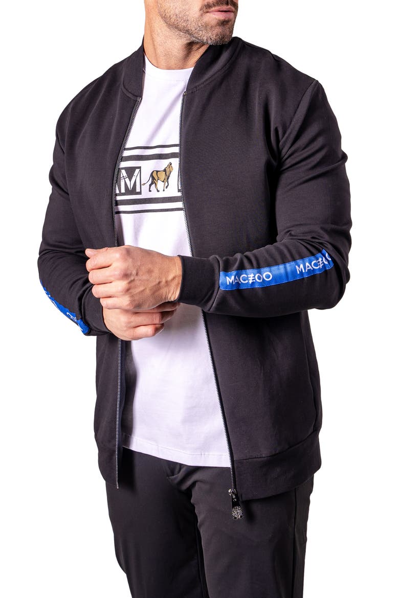 I Am King Graphic Zip Jacket, Alternate, color, BLACK