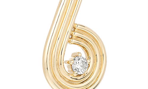 Adina Reyter Groovy Number Charm Pendant In Gold