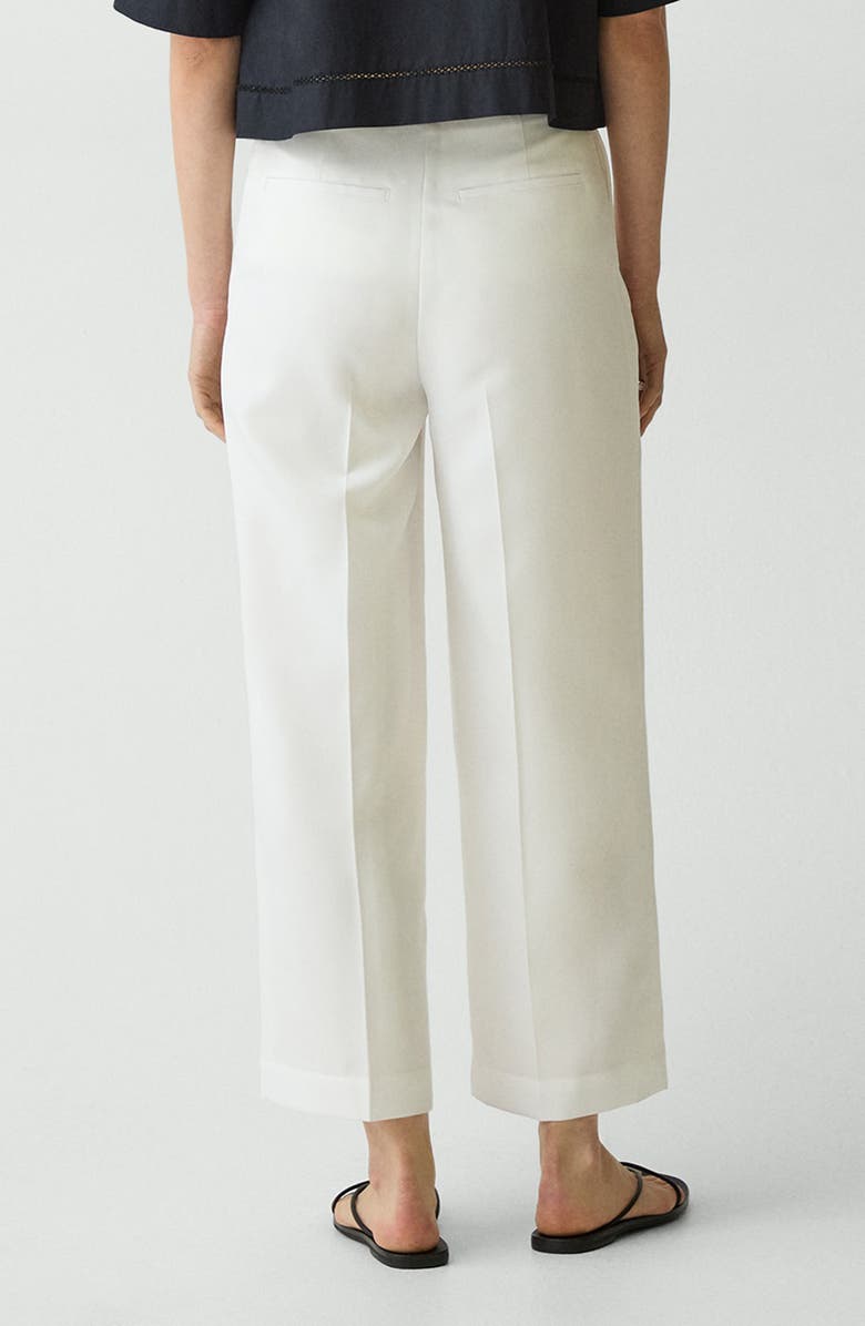 Theory City Pleated High Waist Wide Leg Pants, Alternate, color, Ivory