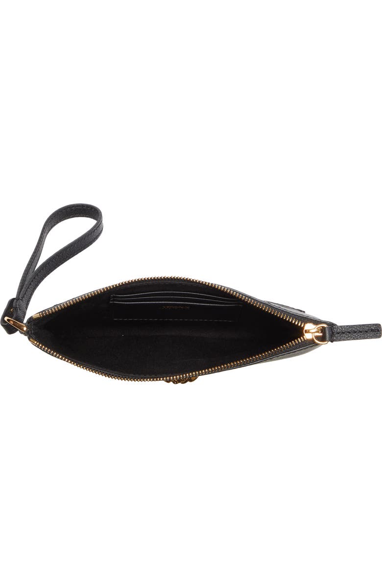 Versace La Medusa Zip Leather Pouch, Alternate, color,