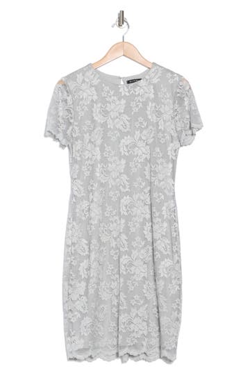 Marina Short Sleeve Stretch Lace Dress