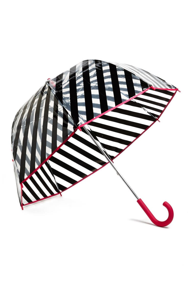 stripe umbrella, Main, color, BLACK/ WHITE