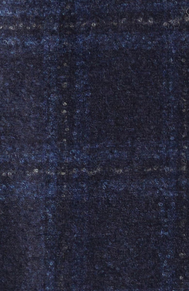 ISAIA Baby Alpaca Blend Bouclé Overshirt, Alternate, color, Blue