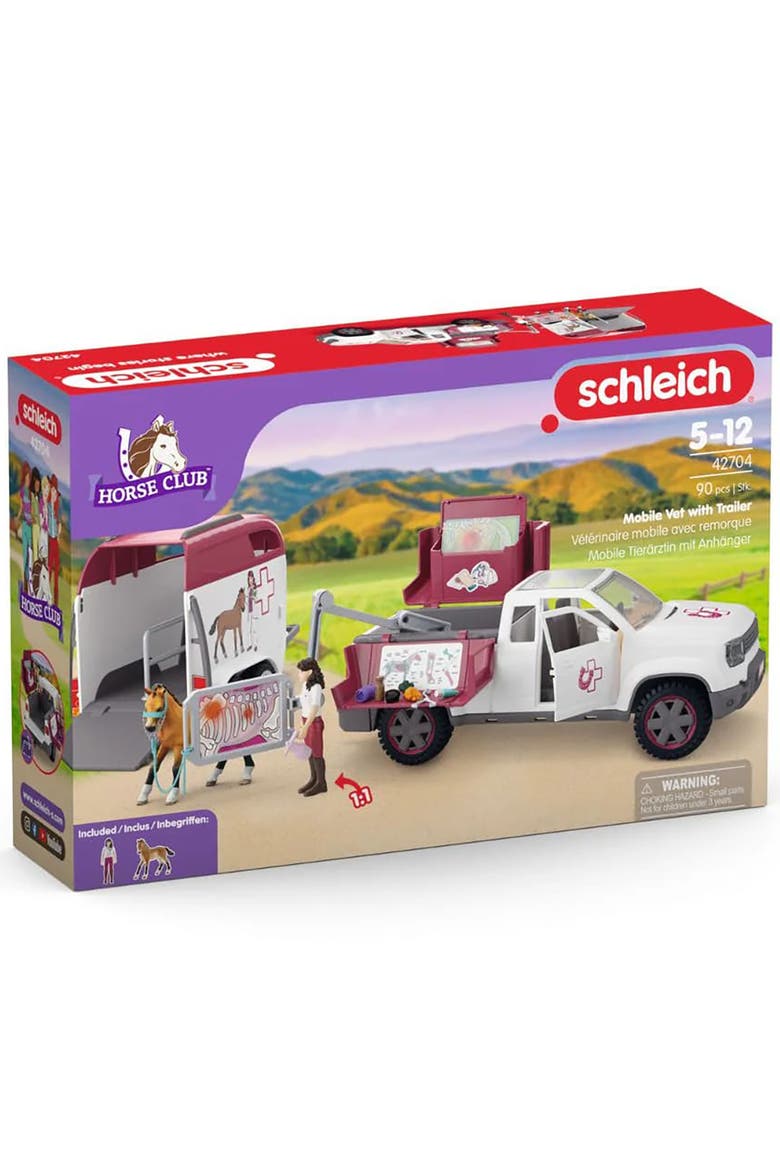 Horse Club, Mobile Vet & Trailer, 90 Piece Animal Toy Playset, Kids 5+, Main, color, Multicolored