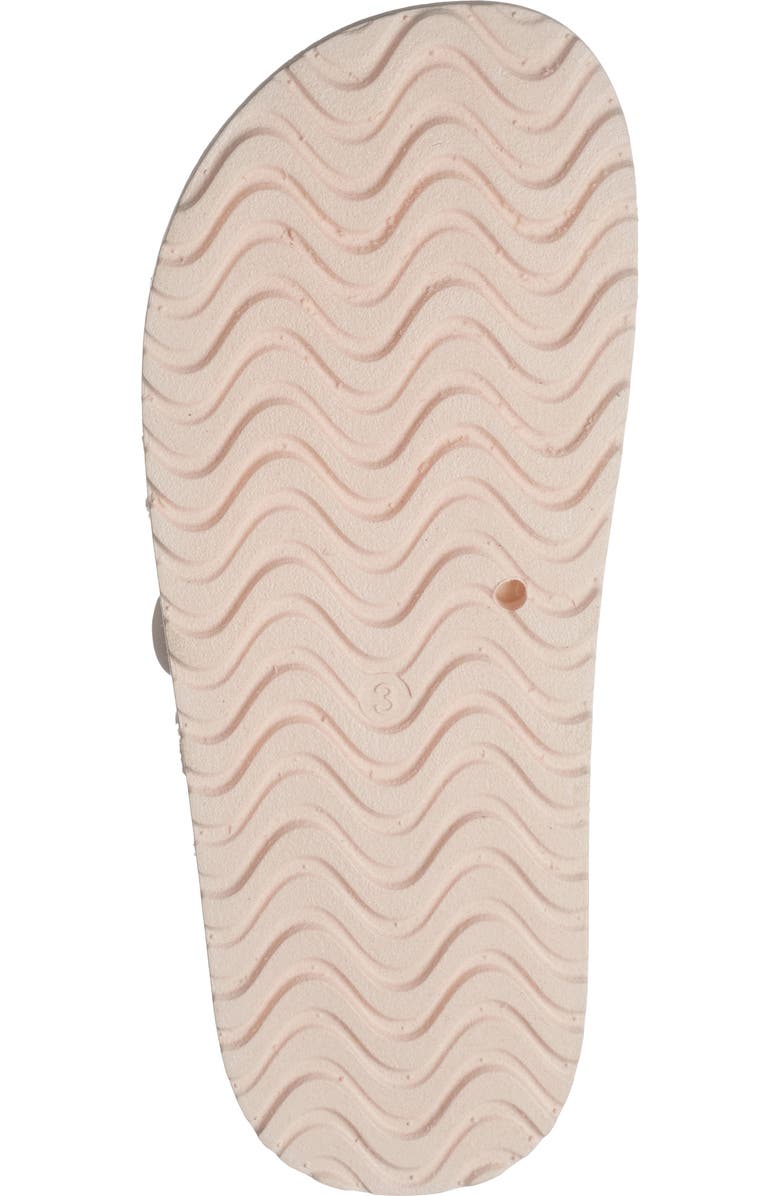 bebe Kids' Double Strap Slide Sandal, Alternate, color, White Multi