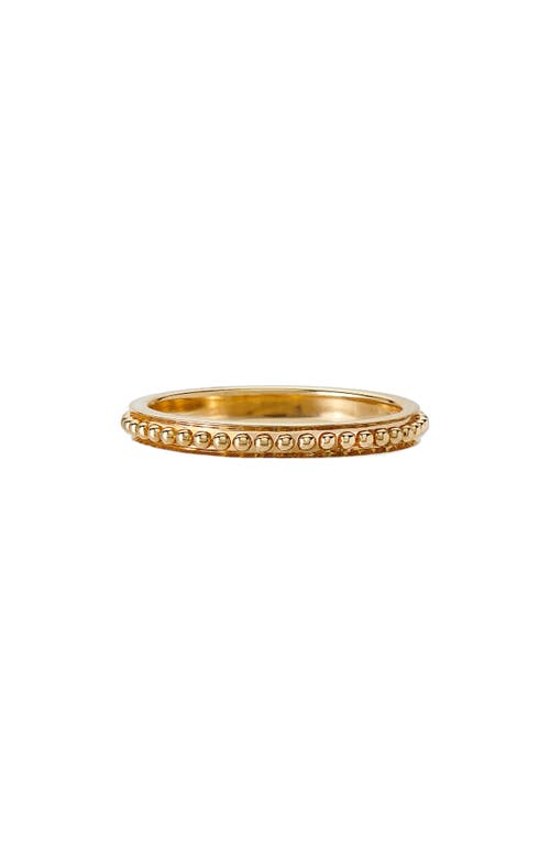 Sethi Couture Channel Bead Band Ring In Yellow Gold