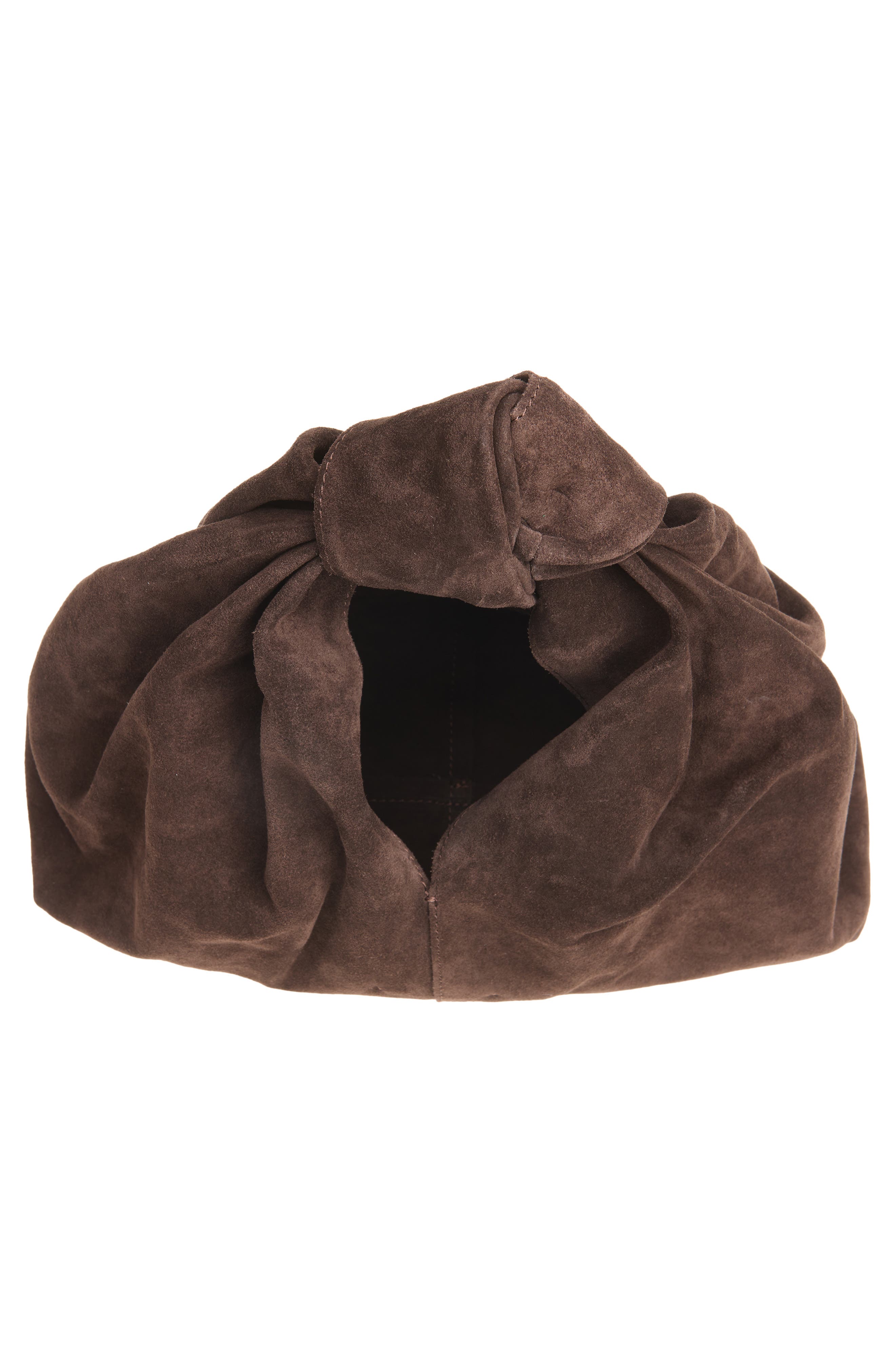 Helga Suede Knot Top Handle Bag, Alternate, color, TMORO