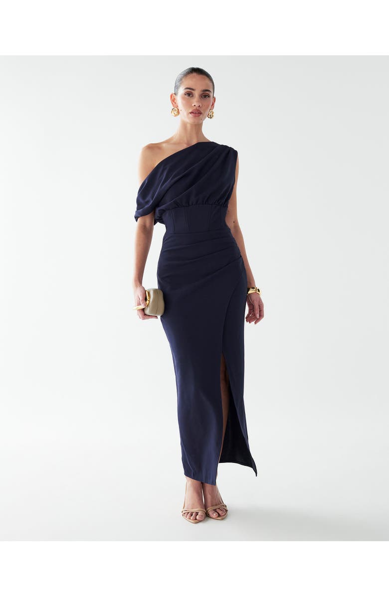 BWLDR Rhodia Midi Dress, Alternate, color, Navy Blue