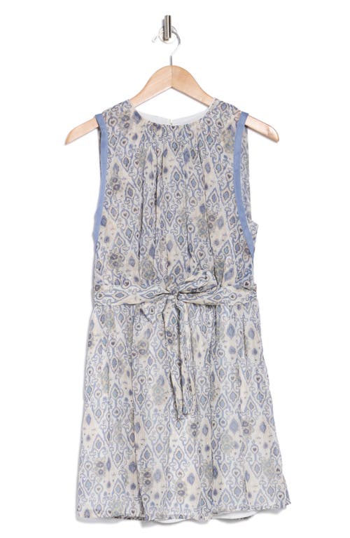 Reiss Pleated Tie Waist Dress In Gray