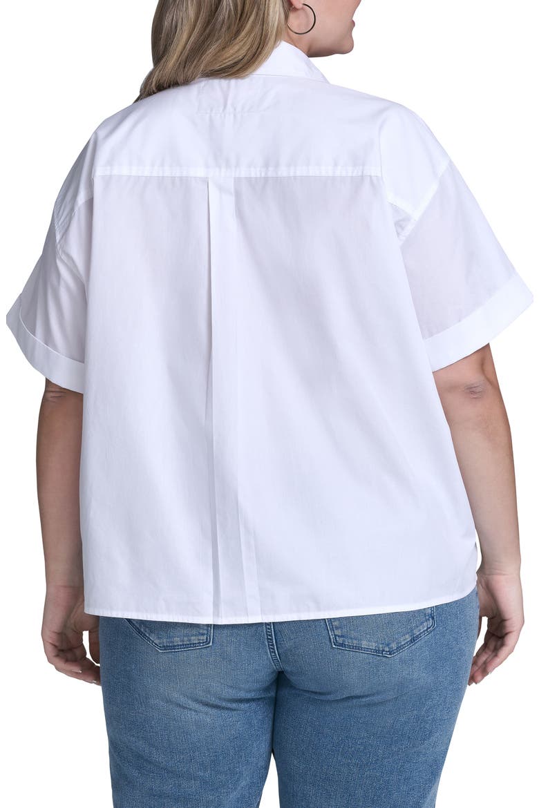 Paris Scene Cotton Poplin Button-Up Shirt, Alternate, color, WHITE
