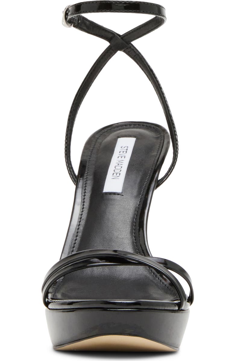 Steve Madden Juni Ankle Strap Platform Stiletto Sandal, Alternate, color, Black Patent