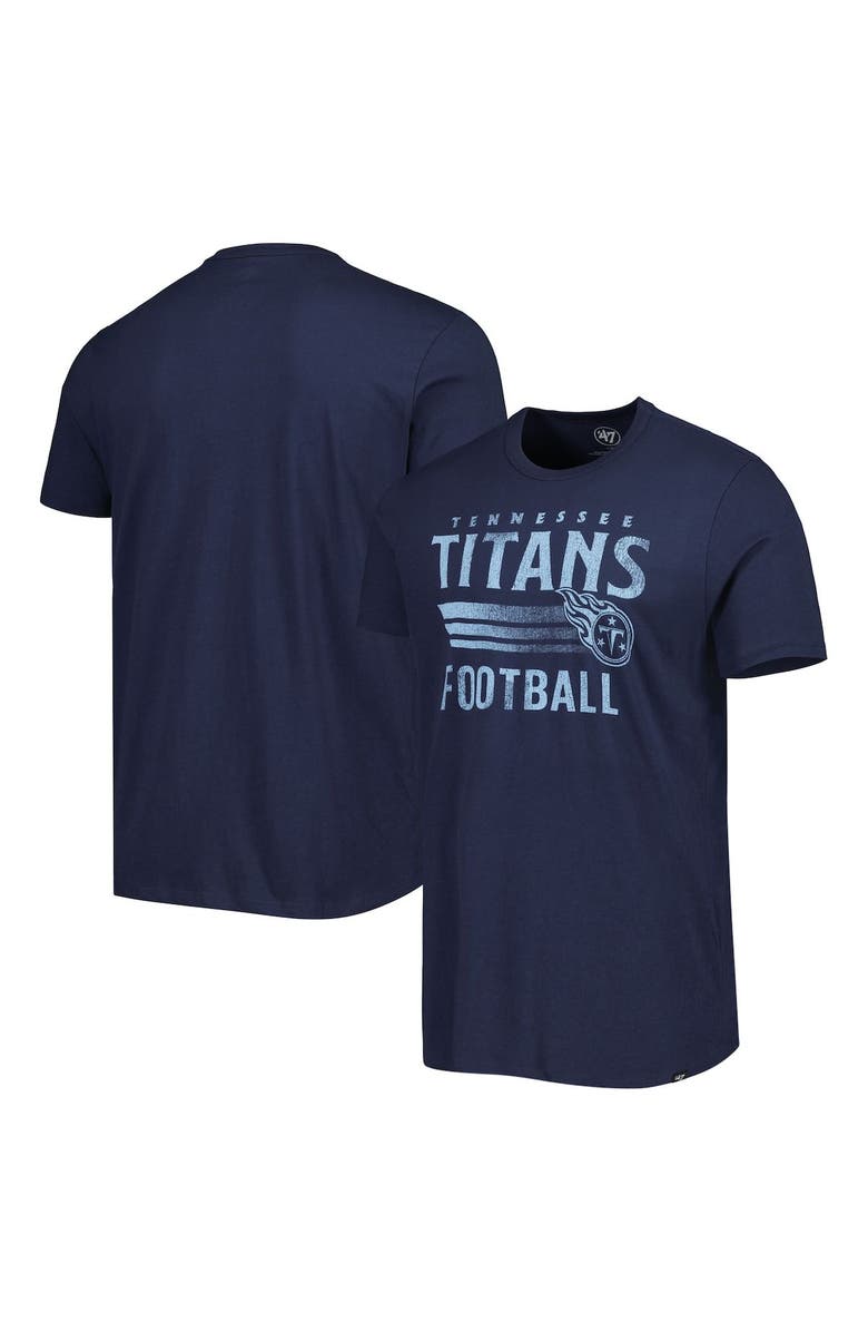 '47 Men's '47 Navy Tennessee Titans Wordmark Rider Franklin T-Shirt, Main, color, Navy