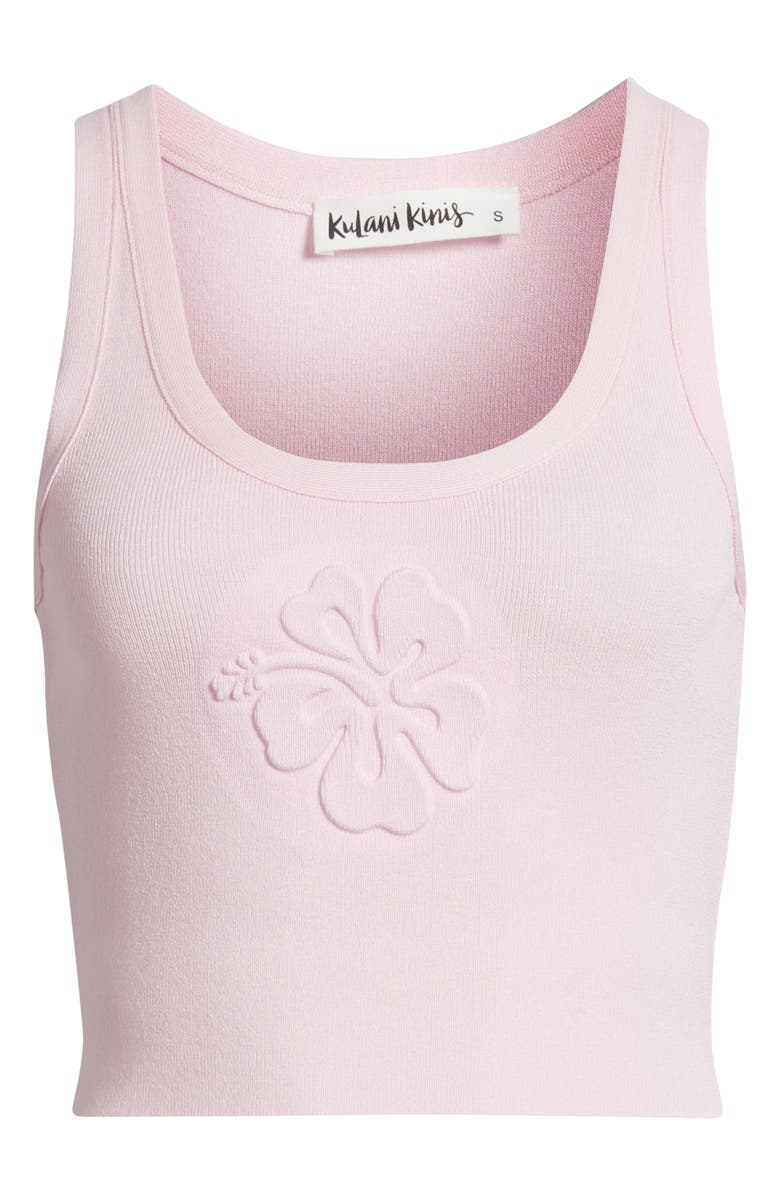 Kulani Kinis Flower Embossed Crop Tank, Alternate, color, Pocket Pink