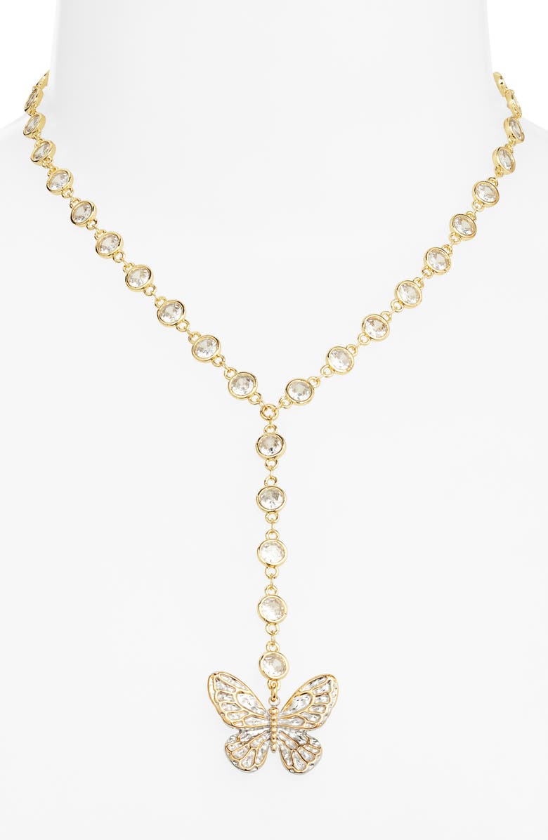 VIDAKUSH Duotone Butterfly Pendant Y Necklace, Alternate, color,