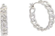 Juvell Curb Chain Hoop Earrings