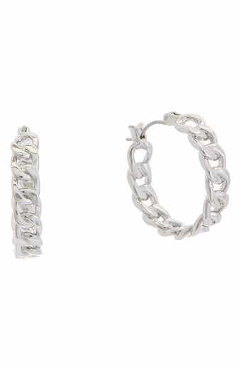 Juvell Curb Chain Hoop Earrings