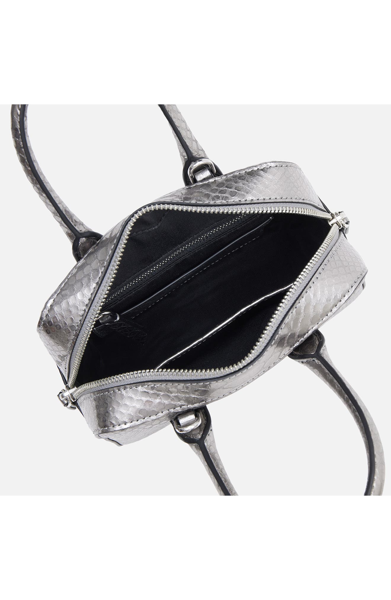 The Flight Crossbody Bag, Alternate, color, SILVER METALLIC