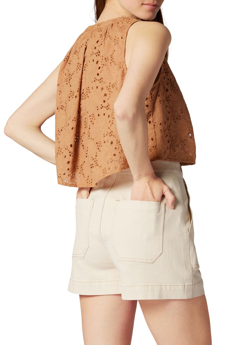 Joie Gemma Embroidered Crop Swing Tank Top, Alternate, color, 