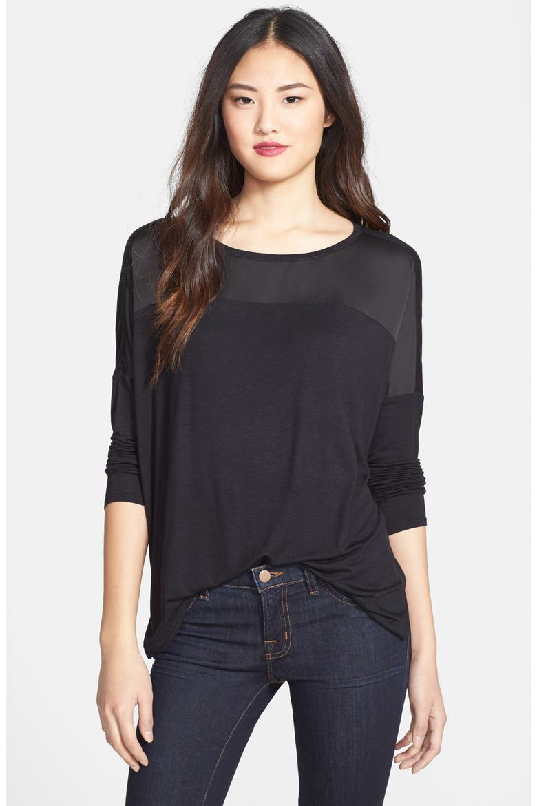 'Sanzida' Knit Top, Main, color, BLACK