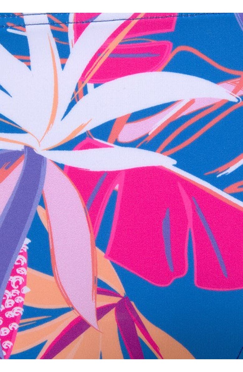 LASCANA Women's Tropical Classic Bikini Bottom, Alternate, color, Blue & Pink