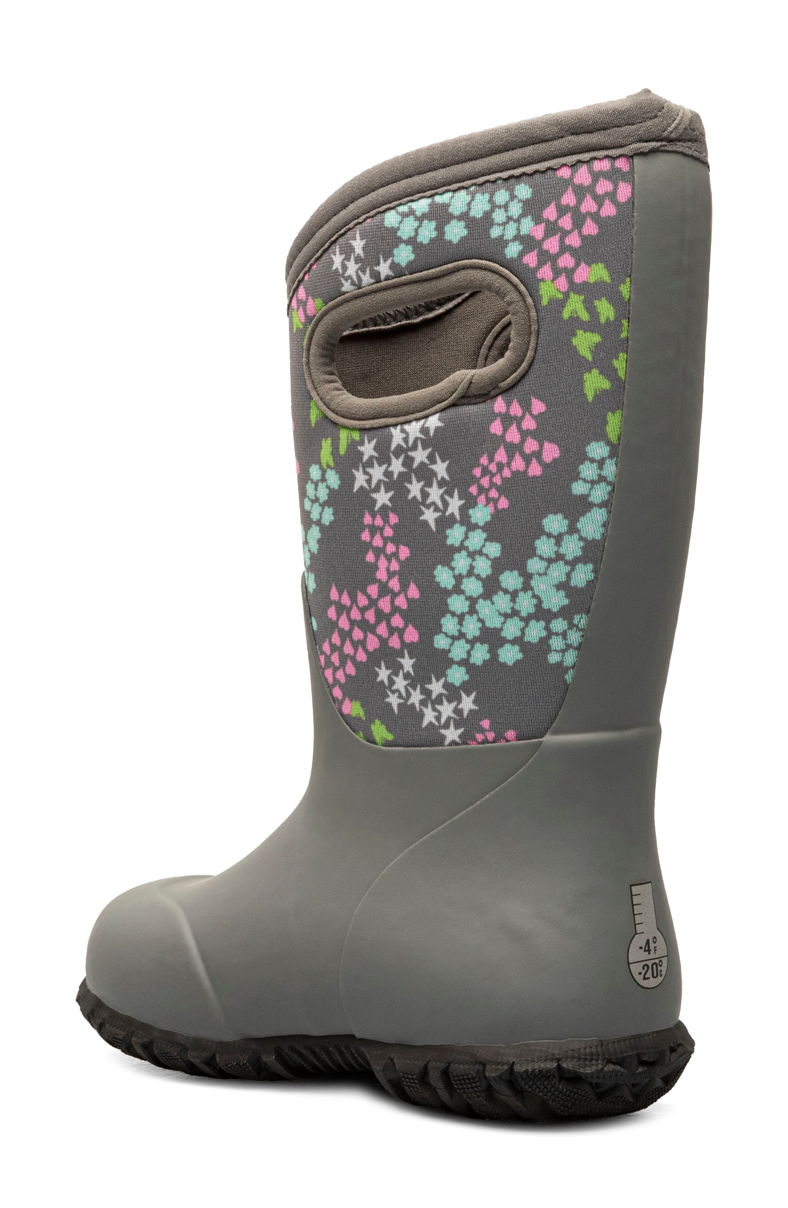 Bogs Kids' York Star Heart Waterproof Rain Boot, Alternate, color, 