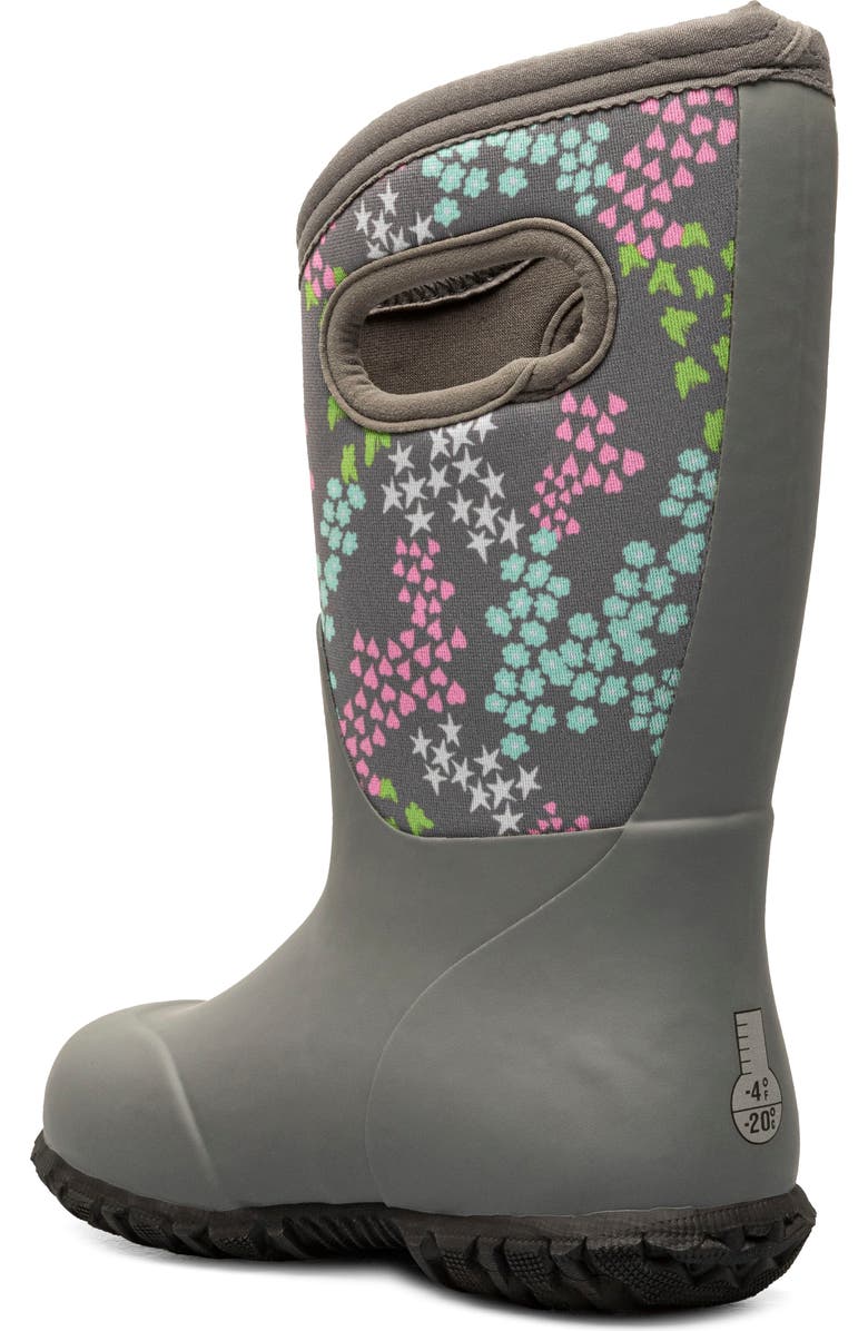 Bogs Kids' York Star Heart Waterproof Rain Boot, Alternate, color,