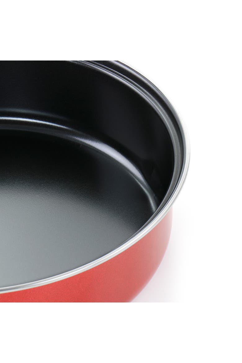 Everyday Cardinal 7 Piece Nonstick Steel Cookware Set, Alternate, color, Red