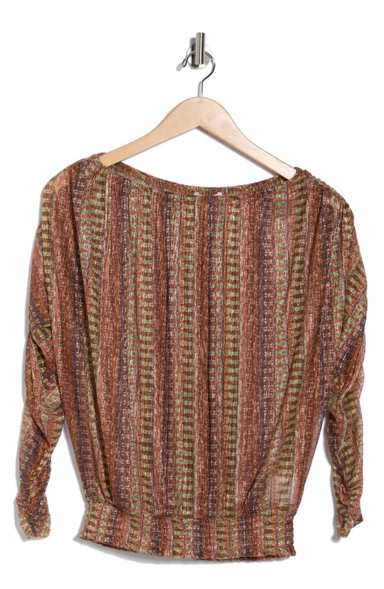 Ramy Brook Grace Long Sleeve Knit Top, Alternate, color, Neutral Combo Waikiki Knit