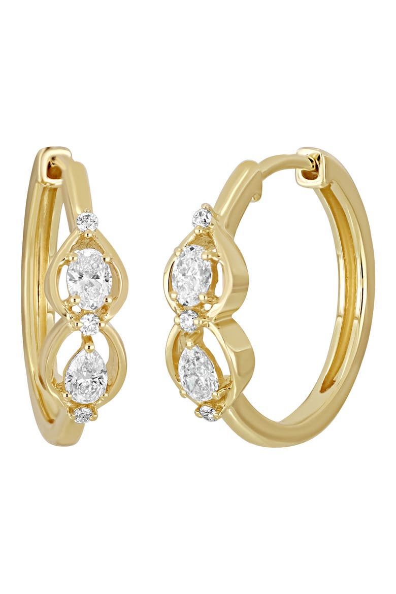 Maya Diamond Hoop Earrings, Main, color, 18K YELLOW GOLD