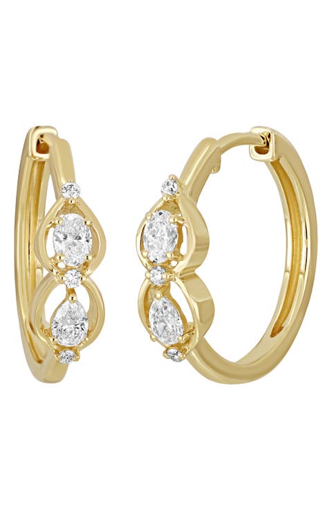 Maya Diamond Hoop Earrings