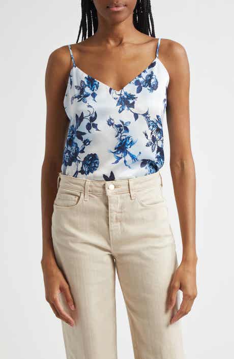 Jane Floral Print Silk Camisole