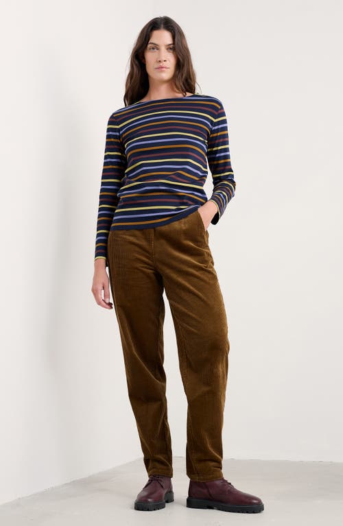 Seasalt Cornwall Sailor Stripe Organic Cotton Top In Multi
