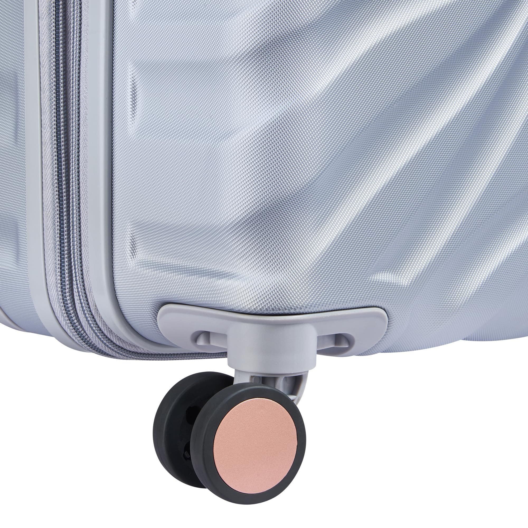 Delsey Paris Delsey Alexis Lightweight Luggage Checked Medium, Alternate, color, Platinum/Rose Gold