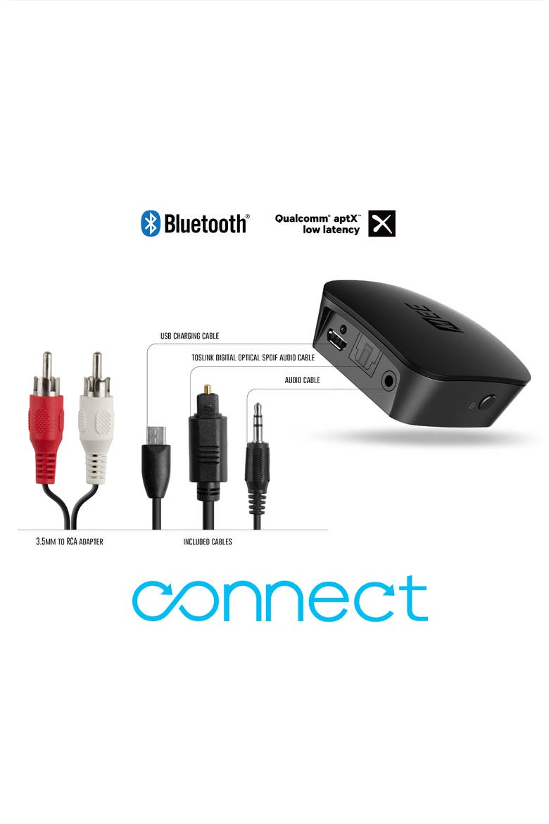 Connect Bluetooth Audio Transmitter for TV, Alternate, color, Black