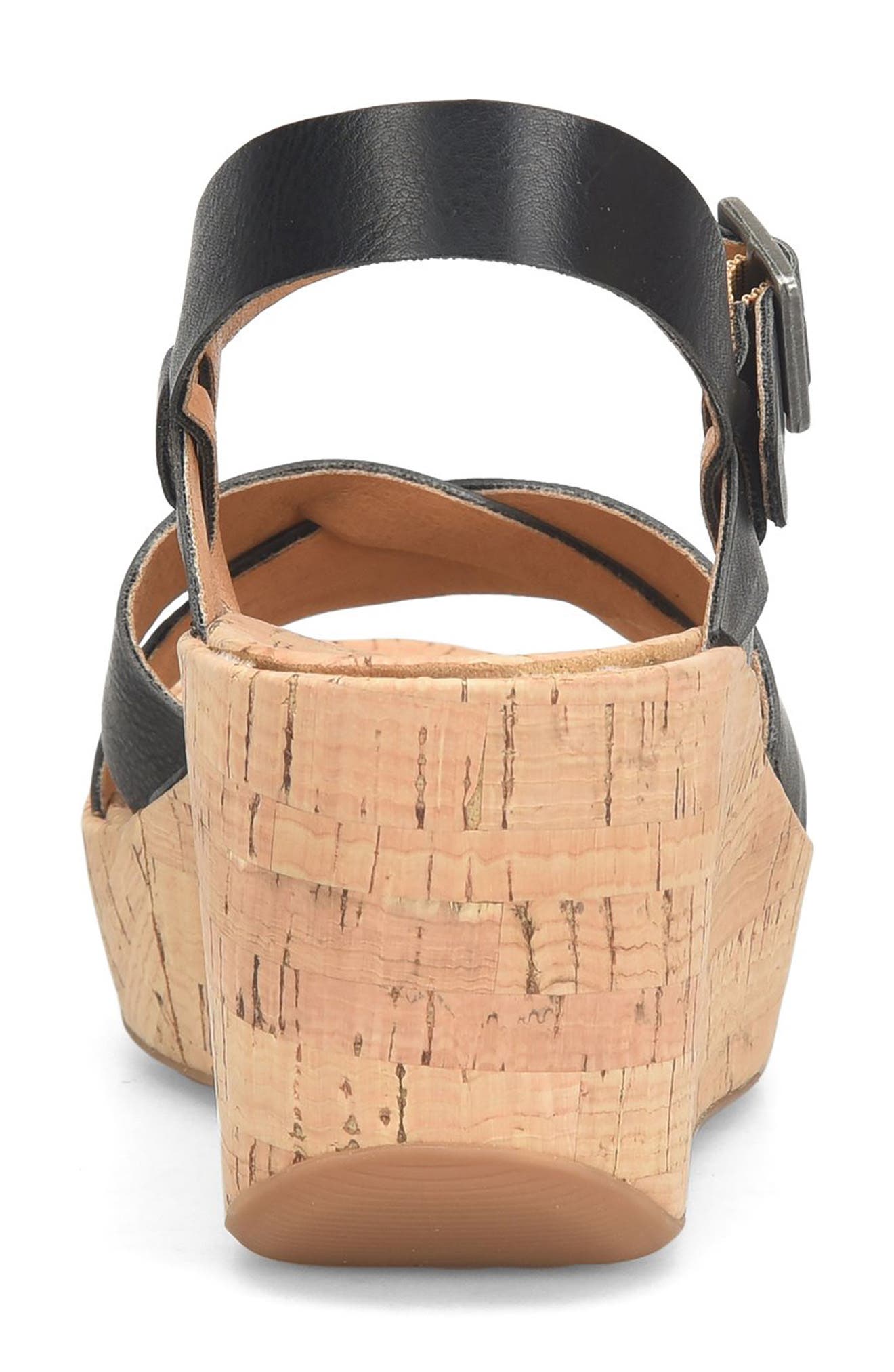 KORKS Denica Wedge Sandal, Alternate, color, Black
